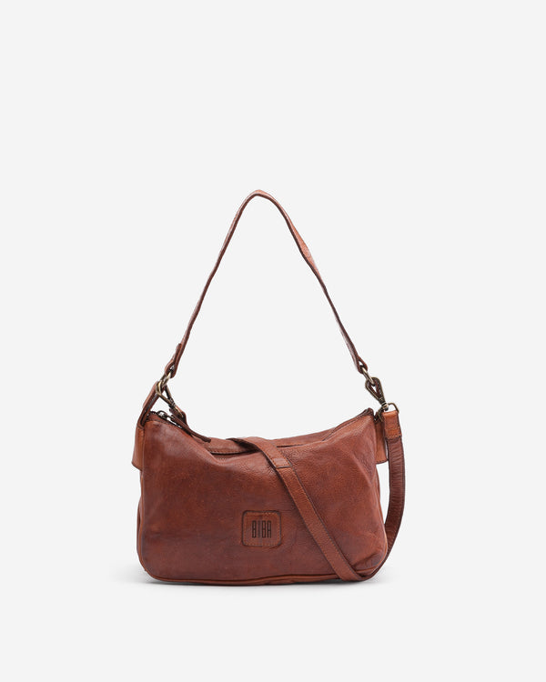 Boston Leather Shoulder Bag - BibaBagsUSA